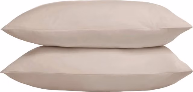 The Linen Consultancy TLC 5 Star Hotel Concept 250TC Cotton Percale Standard Pillowcase, 4 Pack, Taupe