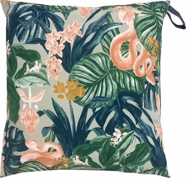 Make it a Home Jungle Snakes Large Outdoor Floor Cushion Cover, Multicolour Floral