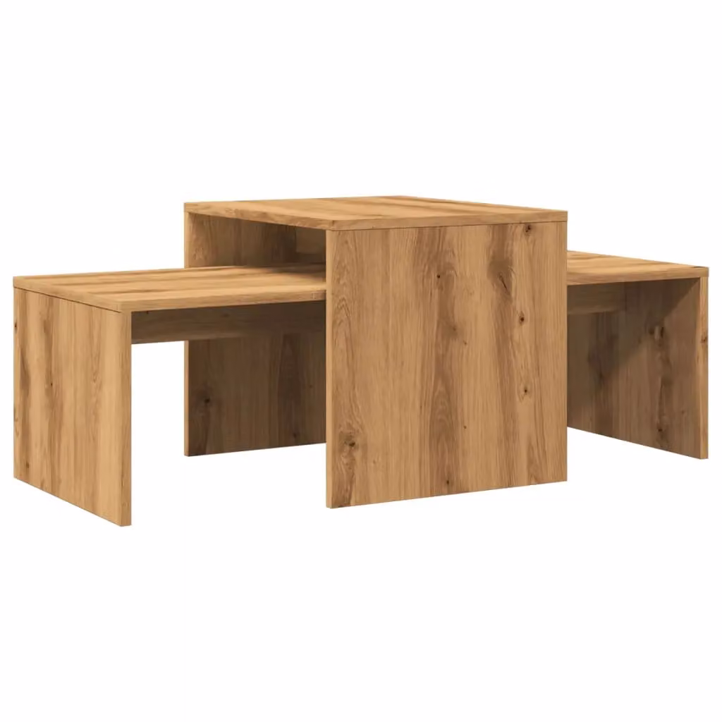 Berkfield Home Artisan Oak Coffee Table in Brown, W/D/H: 100 x 48 x 40 cm – 2