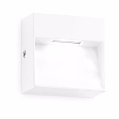 Netlighting Dedra Square Flush LED Outdoor Wall Lamp, White, 160Lm, 3000K, IP65