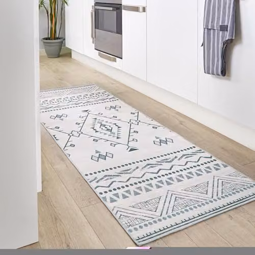 Phoenox Textiles Limited Origins Washable Nomad Rug, Black and White, W/D: 67 x 200 cm – 2