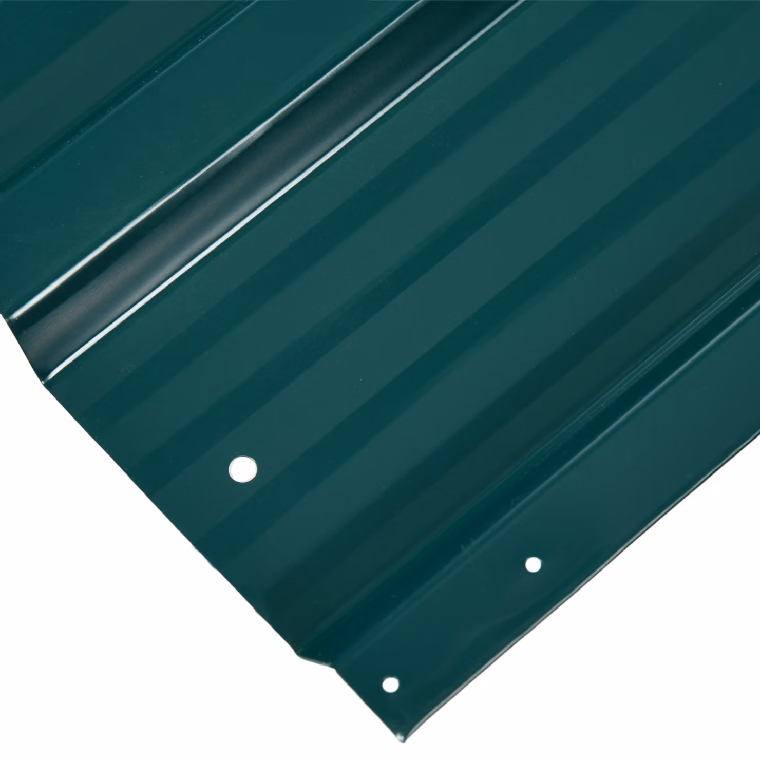 Outsunny Pack of 12 Green Galvanised Metal Corrugated Roofing Sheets, W: 45 cm, H: 129 cm – 6