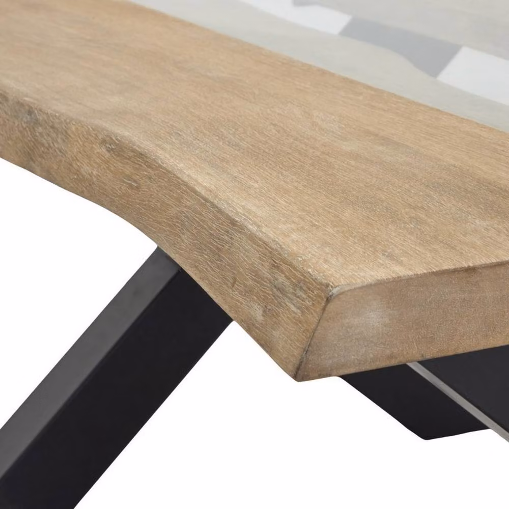 Lemon Pavilion Live Edge Acacia Wood River Coffee Table in Natural Brown, W115 x D70 x H45 cm – 5