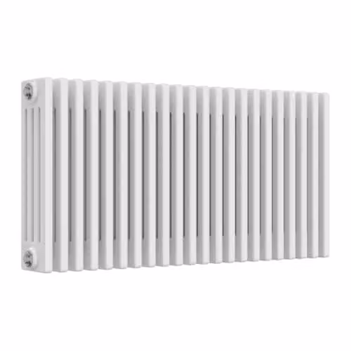 Bathroom Kingdom Reina Colona 4 Column Horizontal Traditional Steel Radiator, White, W: 119 cm