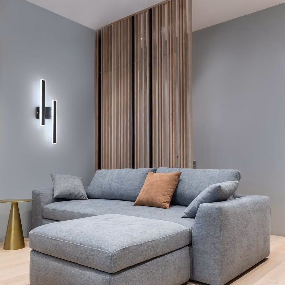 COMELY Black LED Indoor Wall Light, Adjustable Minimalist Long Strip Bar, W/D/H: 44 x 6 x 6 cm – 5