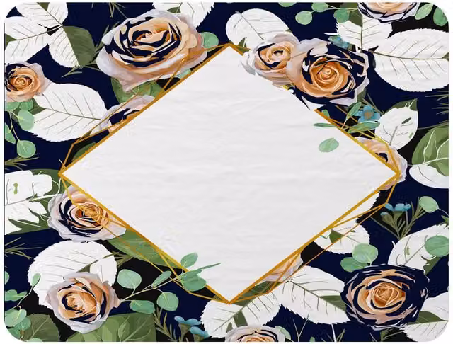 Benjamin Tate Design Floral Fleece Blanket in Blue and Sand, W/D/H: 120 x 150 cm – 2