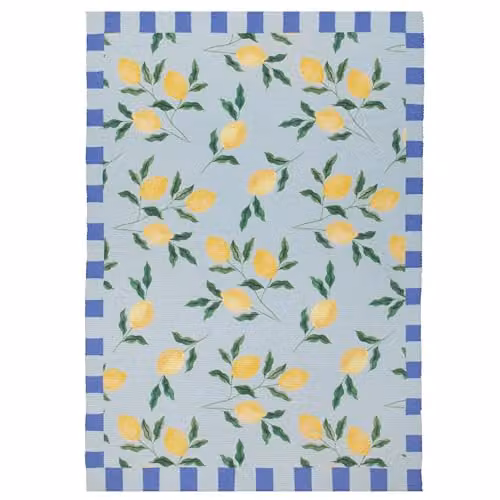 Riva Home Mediterranean Striped Indoor/Outdoor Washable Rug, Blue, W: 120 cm x D: 170 cm – 1