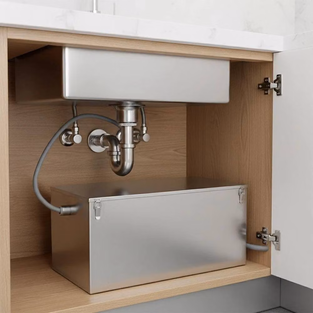 PAWNORA 156 Litre Kitchen Sink Grease Trap in Silver – 2