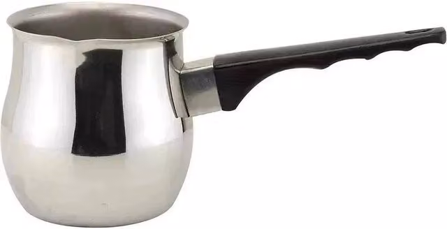 VOGREX Apollo Stainless Steel Turkish Coffee Pan, Silver, 400ml
