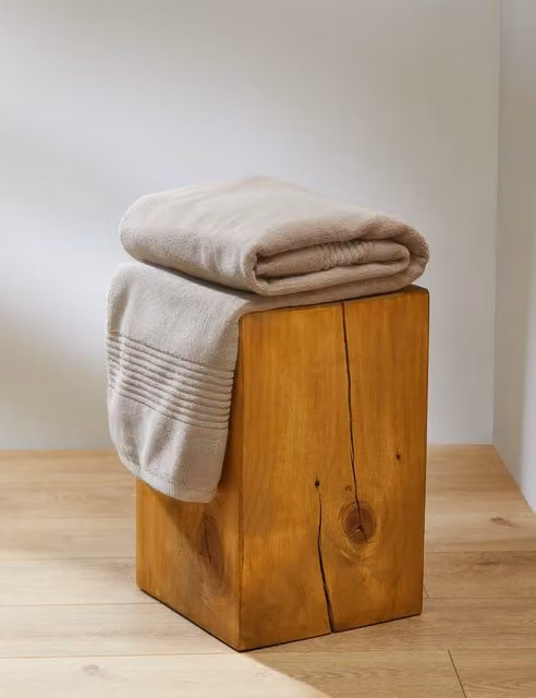 M&S Plush Egyptian Cotton Towel in Mocha Brown