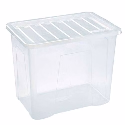 Thumbs Up Transparent 80 Litre Plastic Storage Box with Lid