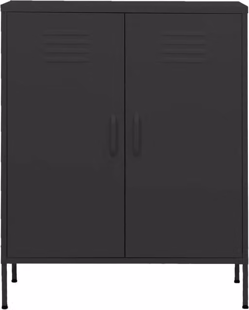 Berkfield Home Anthracite Steel Storage Cabinet in Grey, W/D/H: 80 x 35 x 101.5 cm – 1