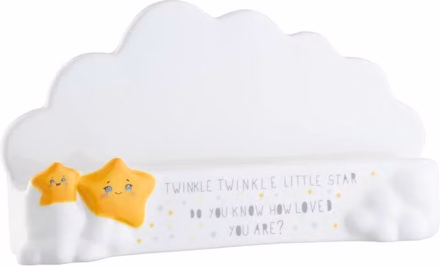 Aynsley China Twinkle Twinkle Little Star Porcelain Photo Stand in Multicolour and White – 1