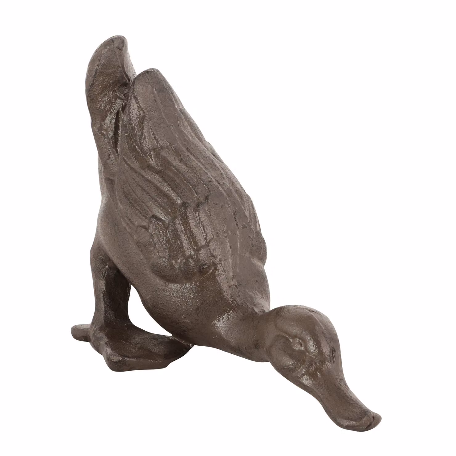 Dibor Antique Style Cast Iron Diving Duck Decorative Door Stopper in Brown – 2
