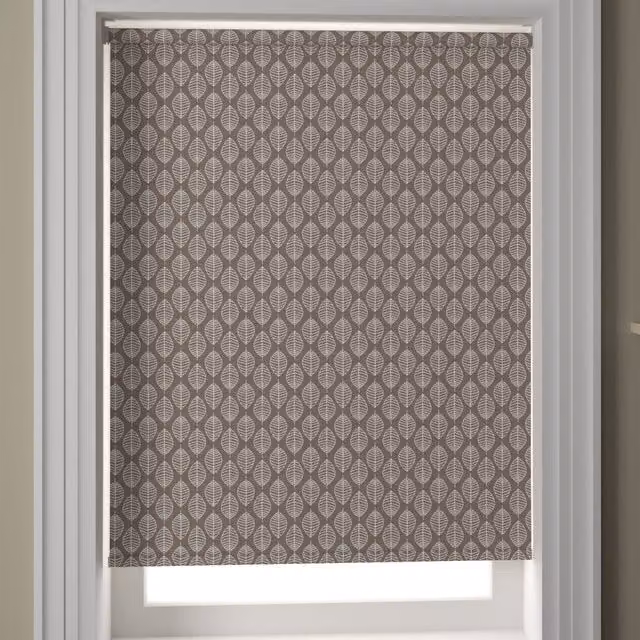 Terrys Folium Made to Measure Blackout Roller Blind in Black and Grey PVC