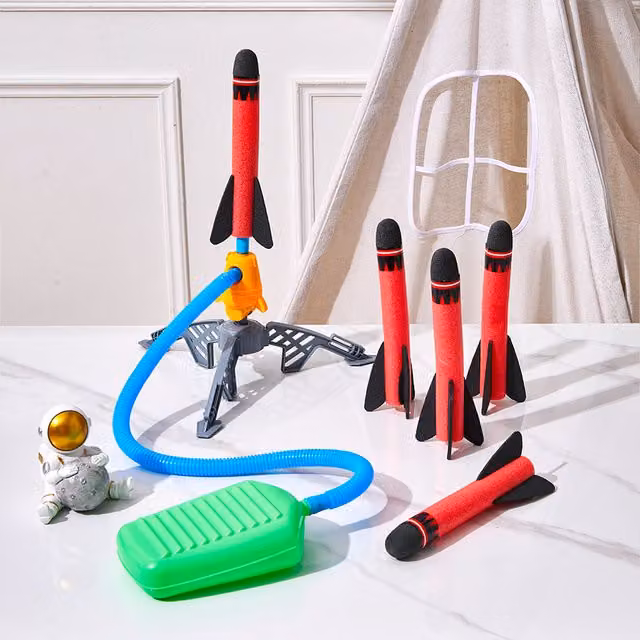 Komore Outdoor Stomp Rocket Toy Set in Multicolour and Red
