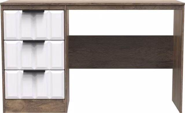 Ready Assembled 2 U Seattle 3 Drawer Desk in Dark Brown – 1