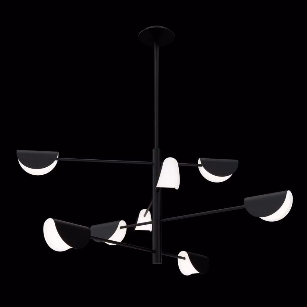 Netlighting Mollis Modern Multi Arm Suspended Pendant Ceiling Light in Black – 2