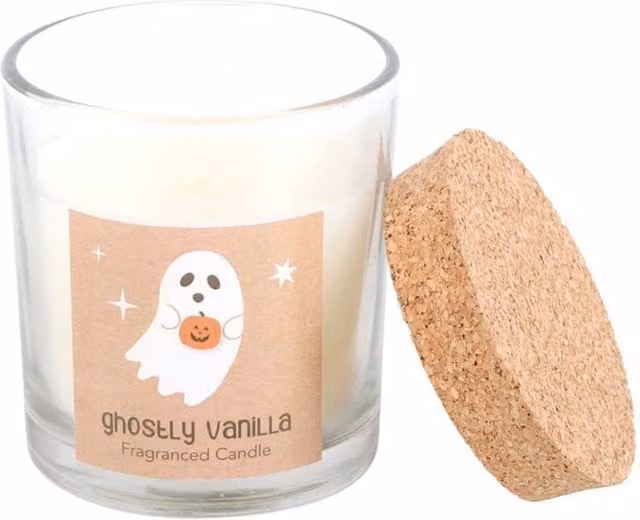 Something Different Ghostly Vanilla Halloween Candle Jar in White