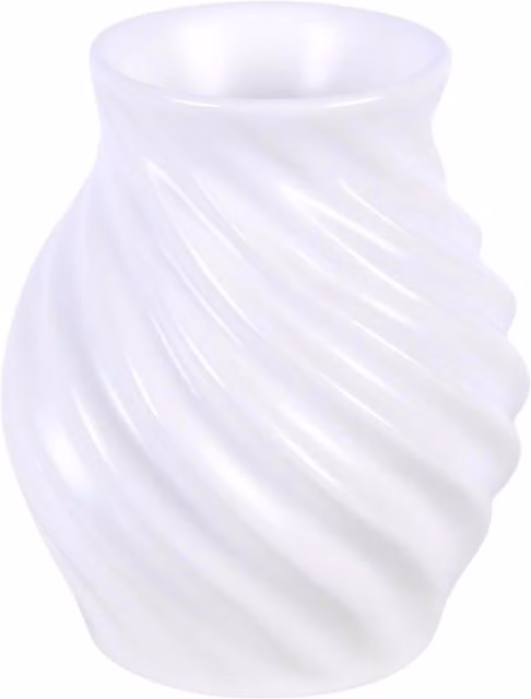 Kingsbury Gifts White Ceramic Spiral Swirl Oil Burner and Wax Warmer