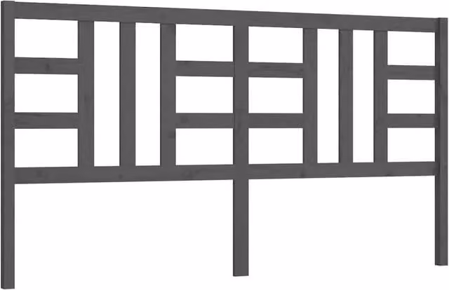 Berkfield Home Grey Rustic Solid Pine Wood Bed Headboard W: 206 cm, D: 4 cm, H: 100 cm – 1