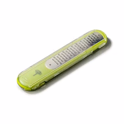 Zeal Fine Cheese Grater in Green with Stainless Steel Blade and Non-Slip Base