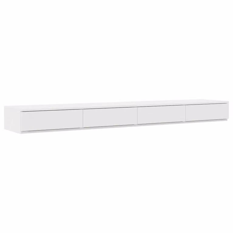 Berkfield Home White Bed Drawers in Engineered Wood, W: 180 cm, D: 36.5 cm, H: 16.5 cm