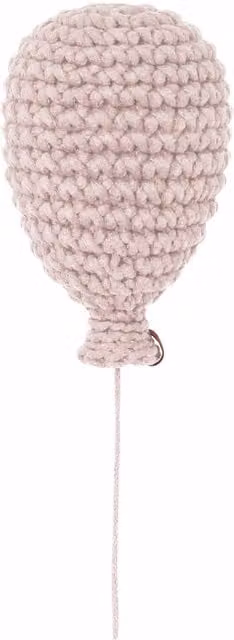 Zuri House Crochet Balloon Wall Object in Pink, Round, Small