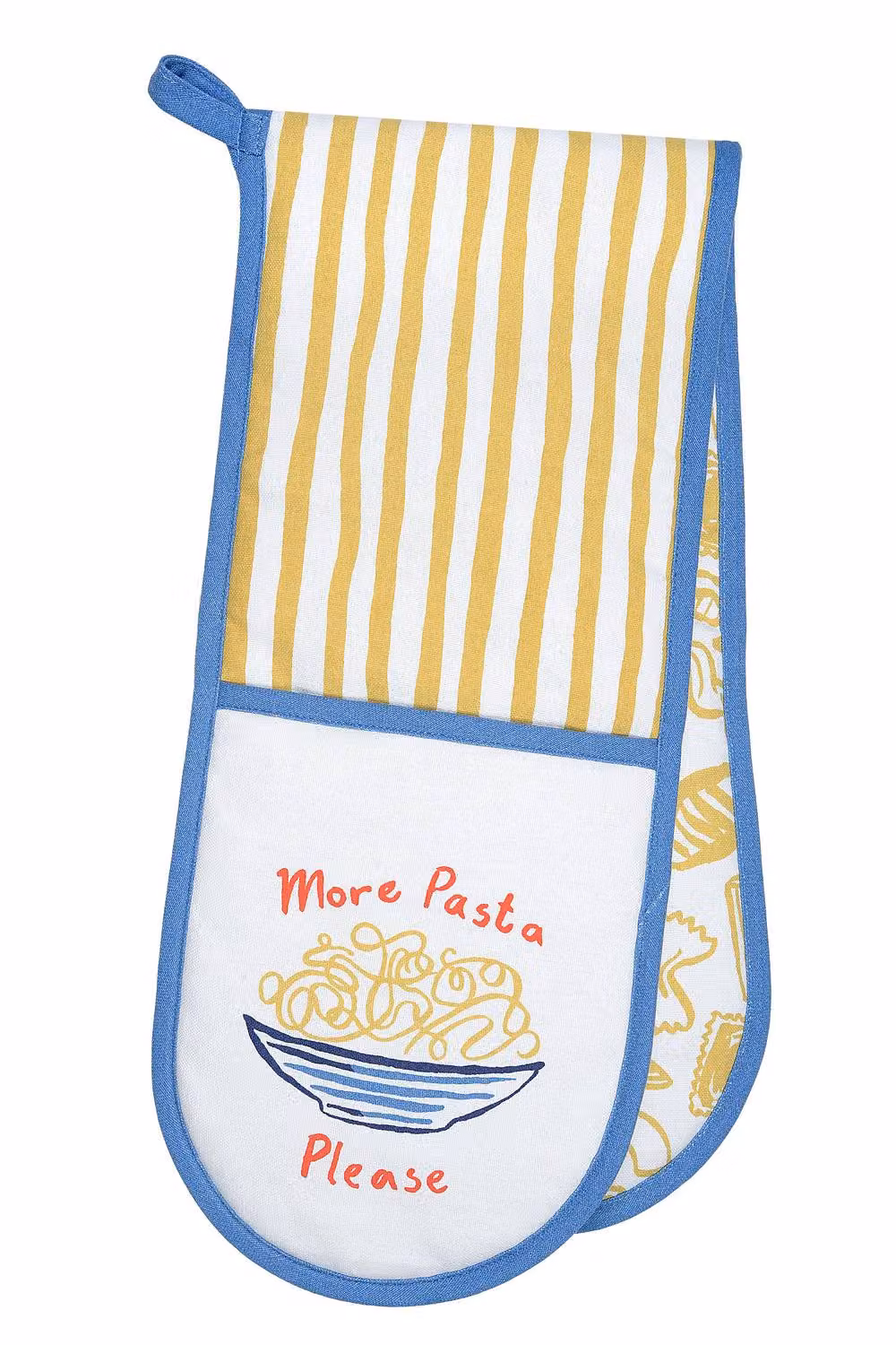 Ulster Weavers Pasta Lovers Club Double Oven Glove in Yellow, 100% Cotton – 3