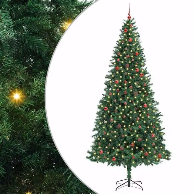 Berkfield Home Artificial Christmas Tree with 300 LEDs and Stand, Green, Height: 300 cm – 1