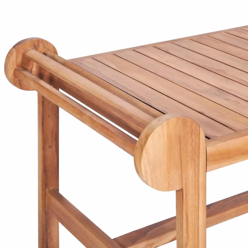 Berkfield Home Classic Solid Teak Coffee Table in Brown, W/D/H: 100 x 50 x 45 cm – 2