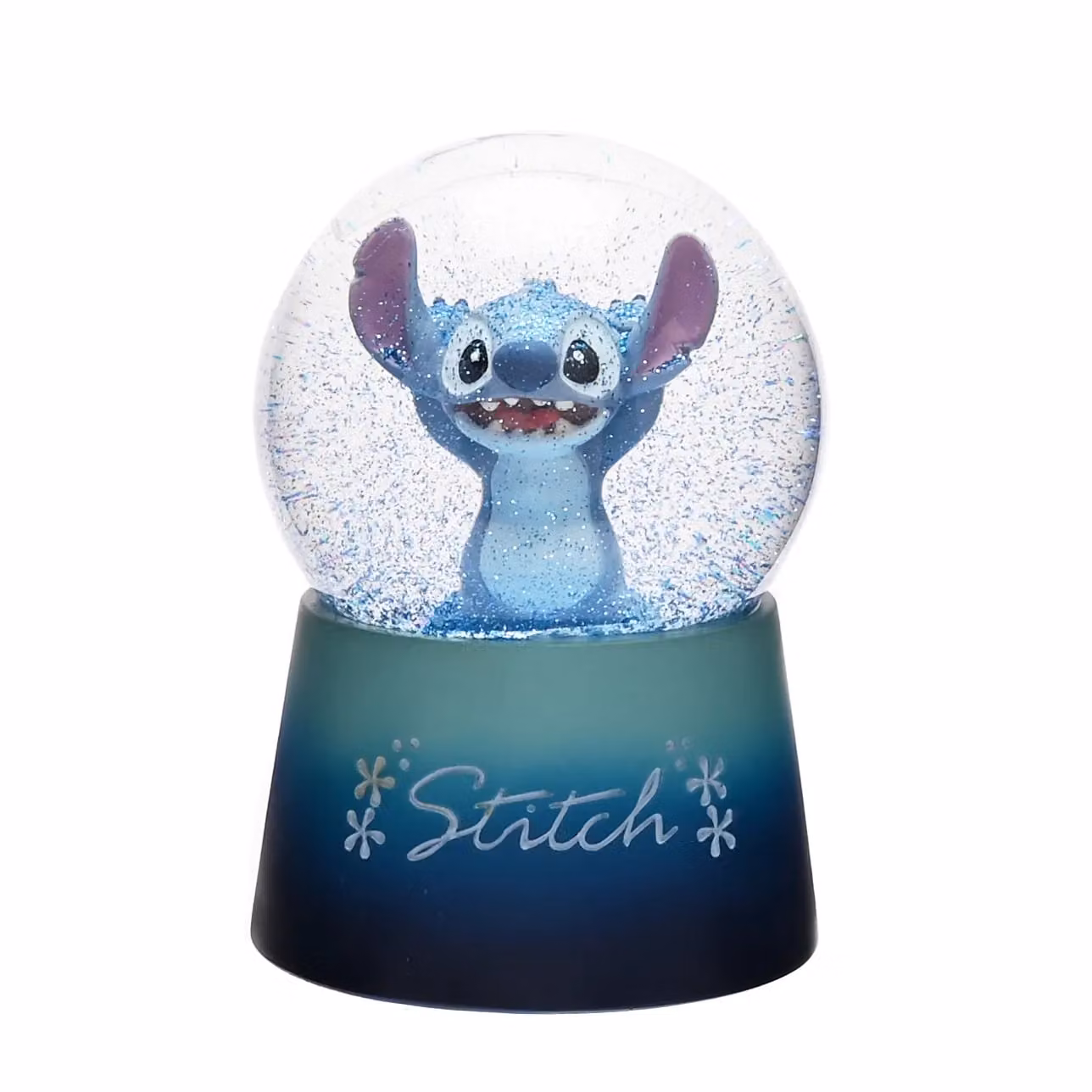 Disney Icon Stitch Blue Glitter Tabletop Waterball – 2