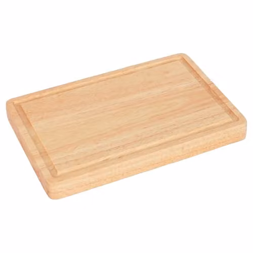 Argon Tableware Brown Wooden Butchers Block Chopping Board with Groove, W/D/H: 30 x 20 x 3 cm