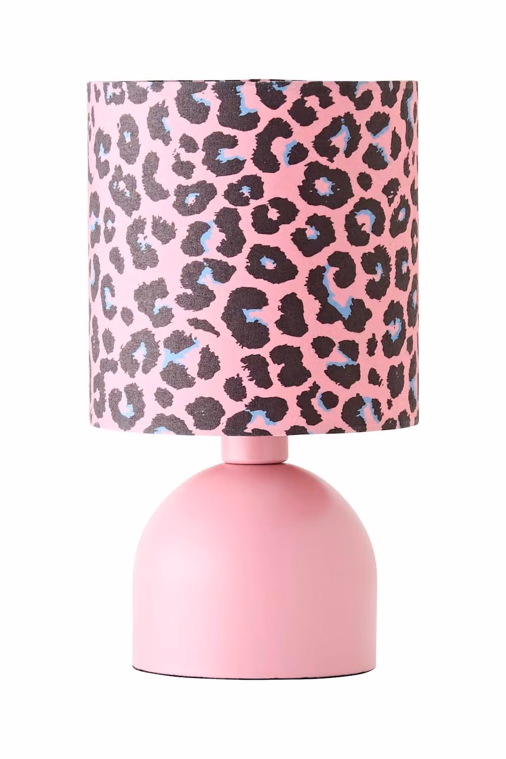 ValueLights Mileys Pink Leopard Print Table Lamp with Fabric Drum Shade – 4