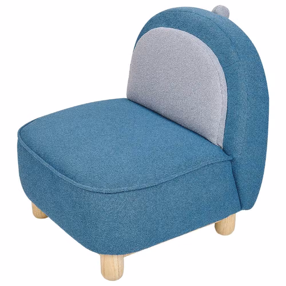 Wyld Haus Blue Triceratops Kids Chair with Polyester Upholstery and Rubberwood Legs, H 56 cm x W 50 cm x D 47 cm – 3