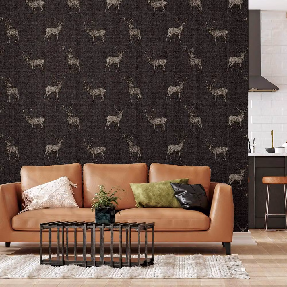 Arthouse Heritage Stag Wallpaper in Grey – 2