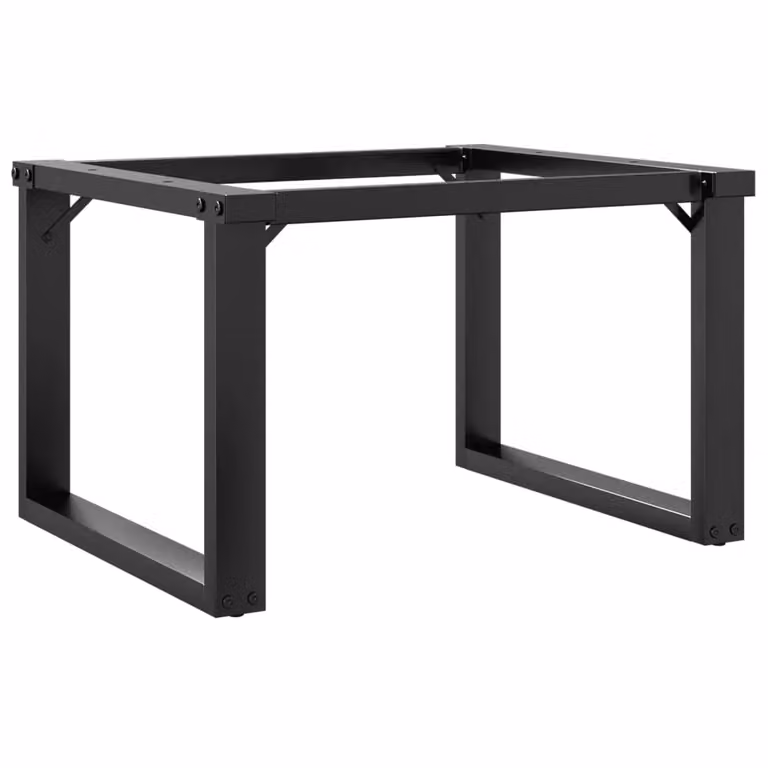 Berkfield Home O-Frame Coffee Table Legs in Matt Black Steel, W/D/H: 60 x 40 x 38 cm