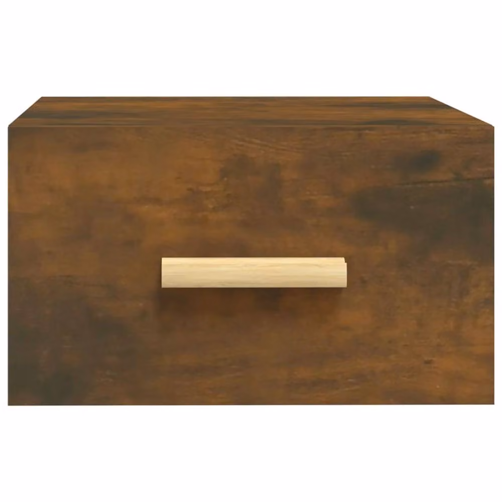 Berkfield Home Set of 2 Wall-mounted Bedside Cabinets in Smoked Oak Brown, W/D/H: 35 x 35 x 20 cm – 4