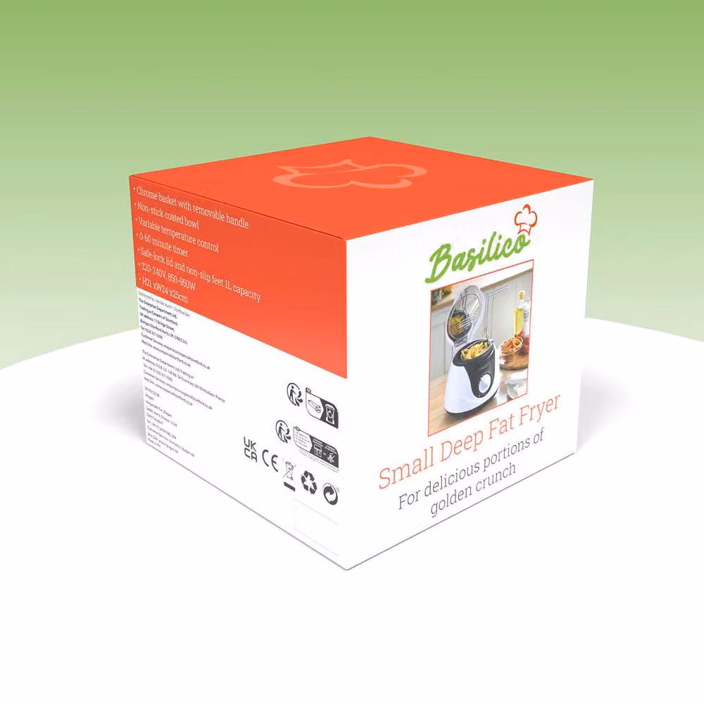 Basilico Small Deep Fat Fryer, 1L, White – 2