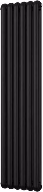 Sherwood Black Round Top 2 Column Column Radiator, H: 1800 mm, W: 437 mm, D: 50 mm