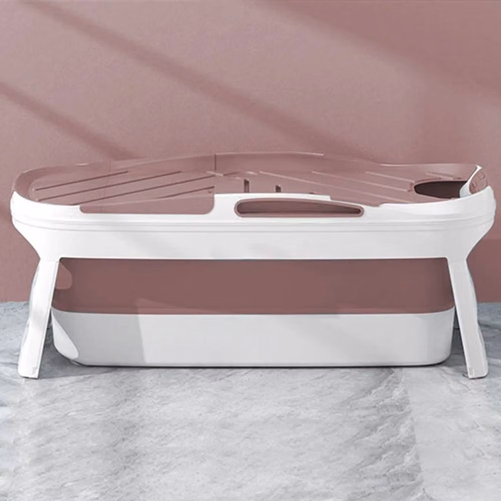 PAWNORA SmallSpace Folding Shower Bathtub in Pink, W/D/H: 113 x 63 x 54 cm – 3