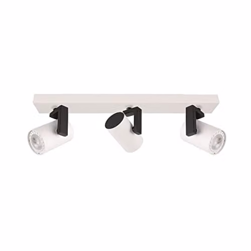 Netlighting Mola Modern 3 Light Ceiling Spotlight Bar in White with GU10 Floodlights