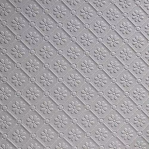Anaglypta White Floral Modern Vinyl Wallpaper Roll