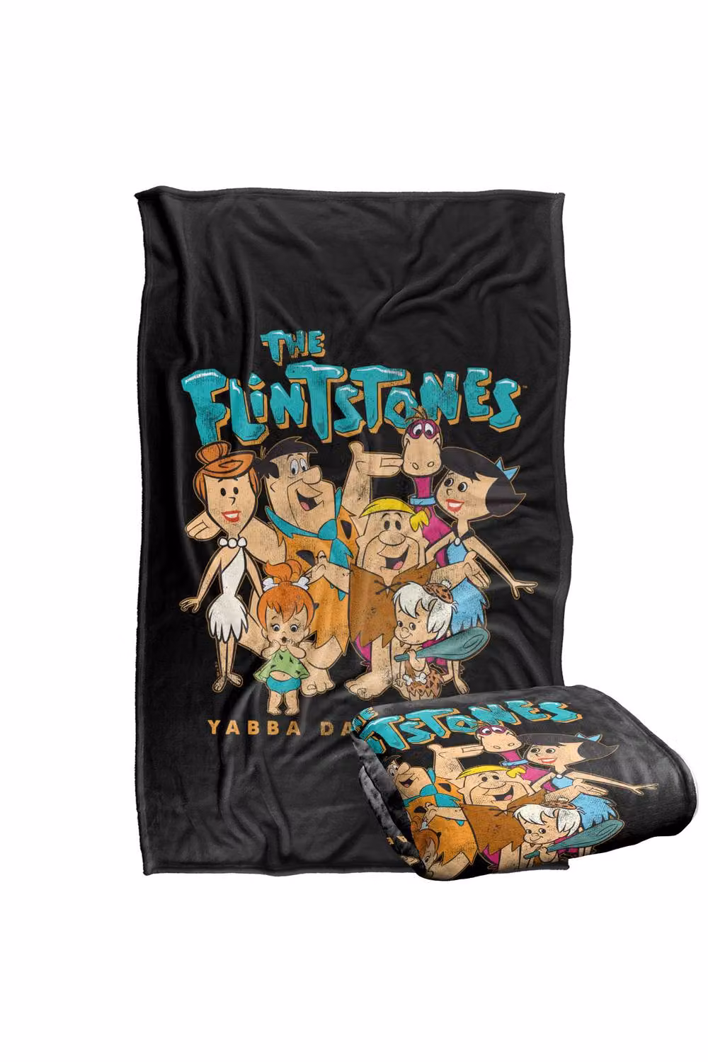 Warner Bros. The Flintstones Family and House Multicolour Super Soft Silky Touch Polyester Blanket, Extra Large – 2