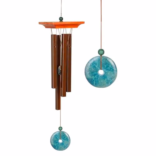 Woodstock Chimes Turquoise and Bronze Outdoor Wind Chime