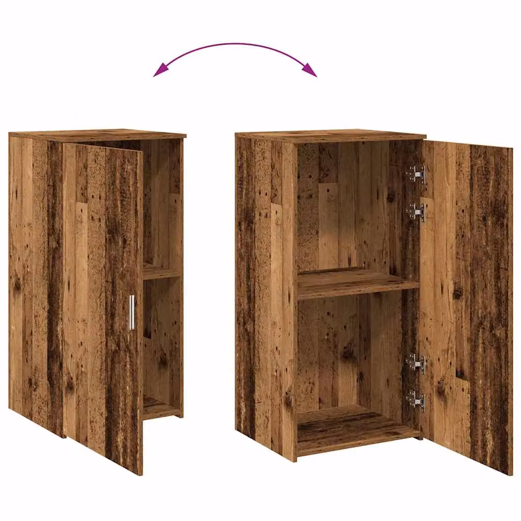 Berkfield Home Rustic Brown Storage Cabinet with Hinged Doors and Internal Shelves, W/D/H: 50 x 45 x 103.5 cm – 4
