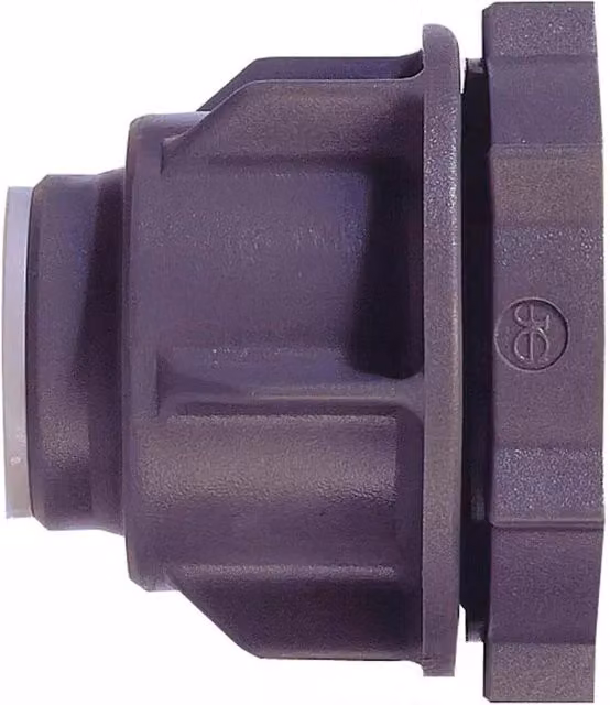 John Guest Tank Connector 15mm, Purple (Pack of 3)