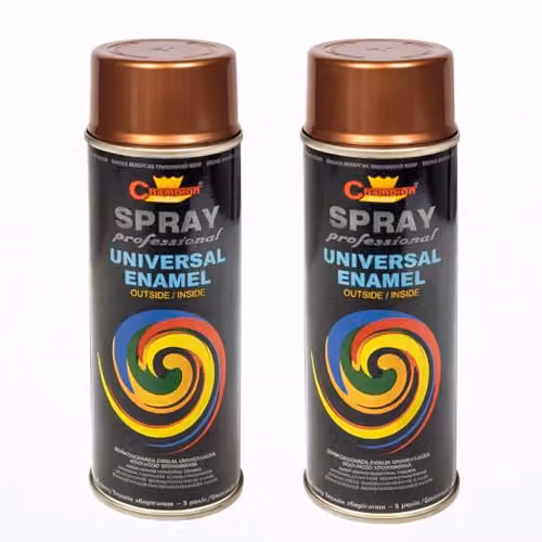 Sola Universal High Gloss Enamel Spray Paint, Brown, 2 x 400 mL – 2