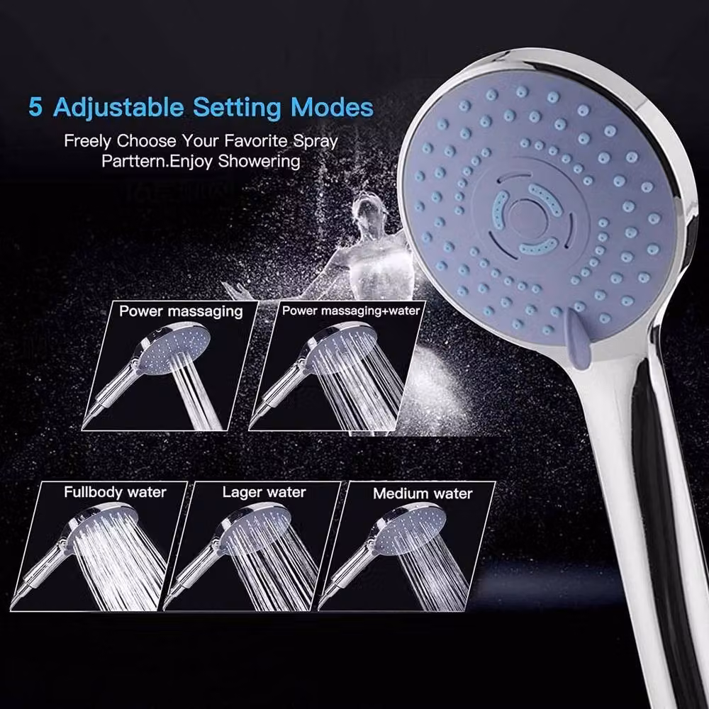 SPETLEK High Pressure Shower Head and Handheld Hose Set in Silver and Chrome – 2