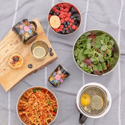 Billy Can Floral Stainless Steel Cereal Bowl in Grey, 18.5 cm – 4